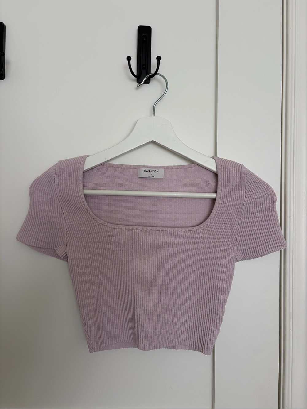 Aritzia Babaton Sculpt Knit Squareneck Top